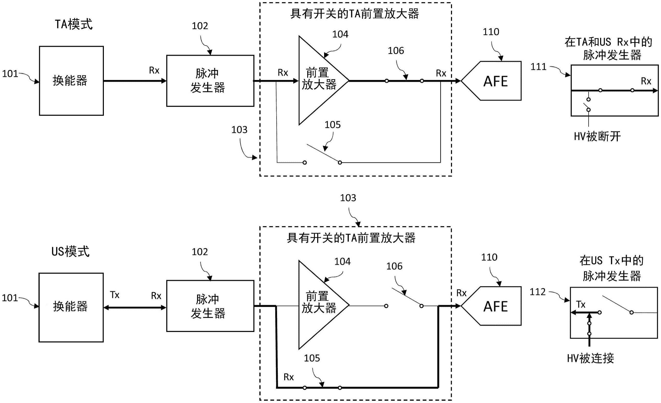 用于超声和热声系统的串行体系结构和节能方法与流程