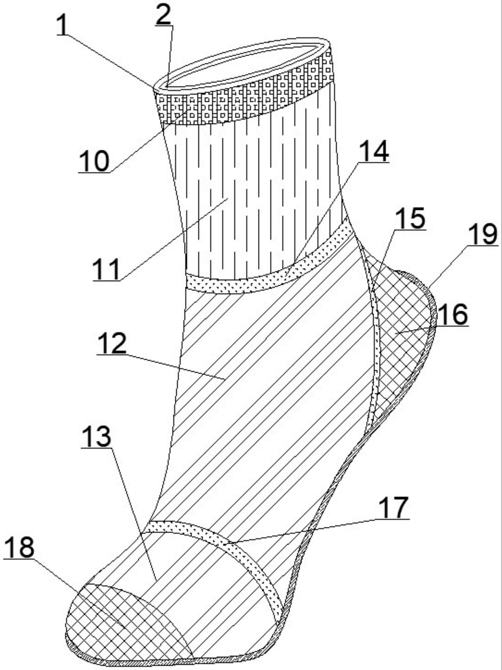 一种高耐磨抗皱袜的制作方法