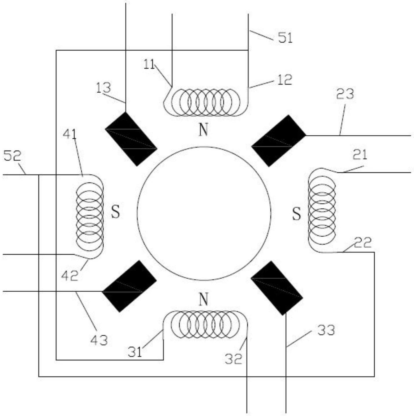 一种单相四极串激电机刹车控制结构的制作方法