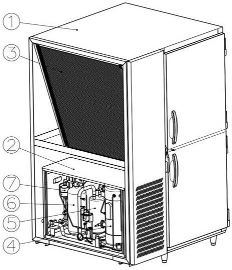 机组侧置的蓄冷剂冻结柜的制作方法