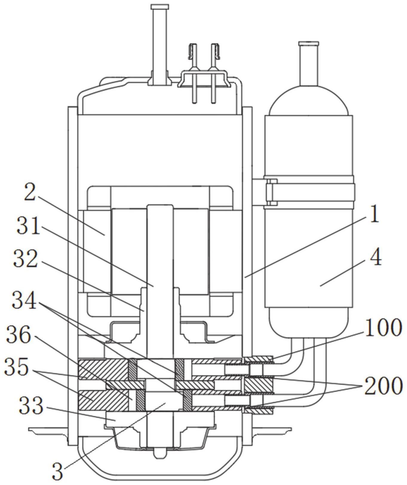 一种吸气连接管组件及双缸压缩机的制作方法