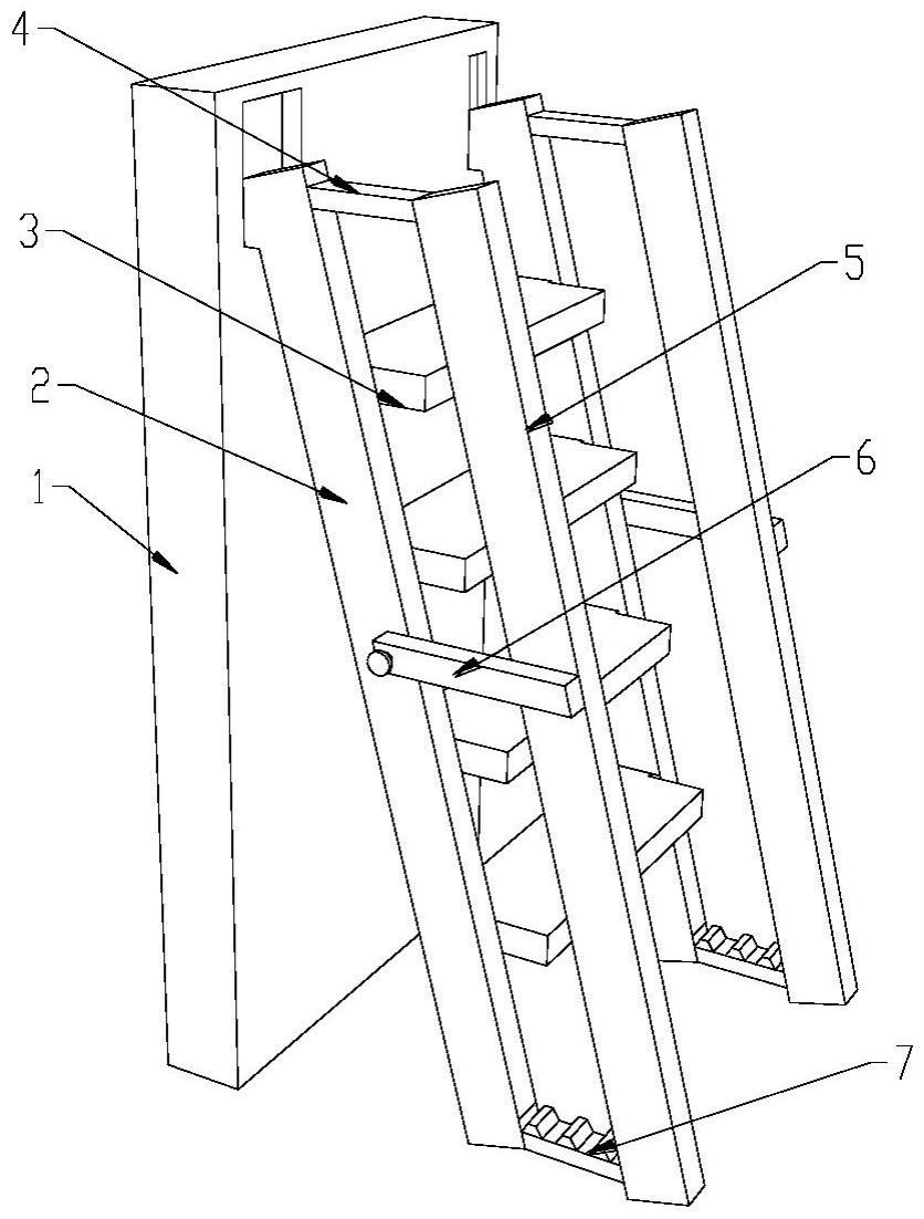 游艇船用可调节踏板高度的扶梯的制作方法