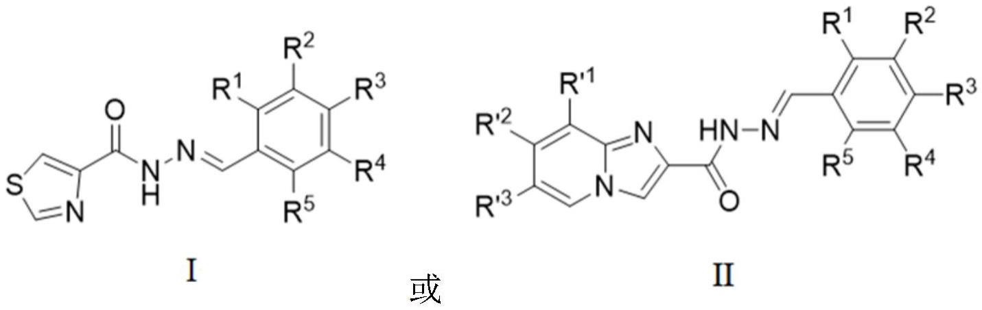 噻唑和咪唑并[1,2-a]吡啶酰腙类化合物及应用