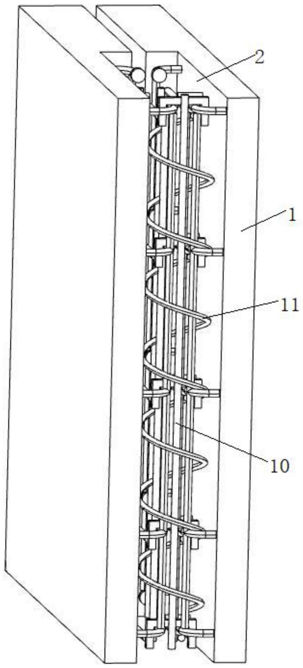 一种螺旋筋连接双拼剪力墙及其模块化预制钢混结构房屋
