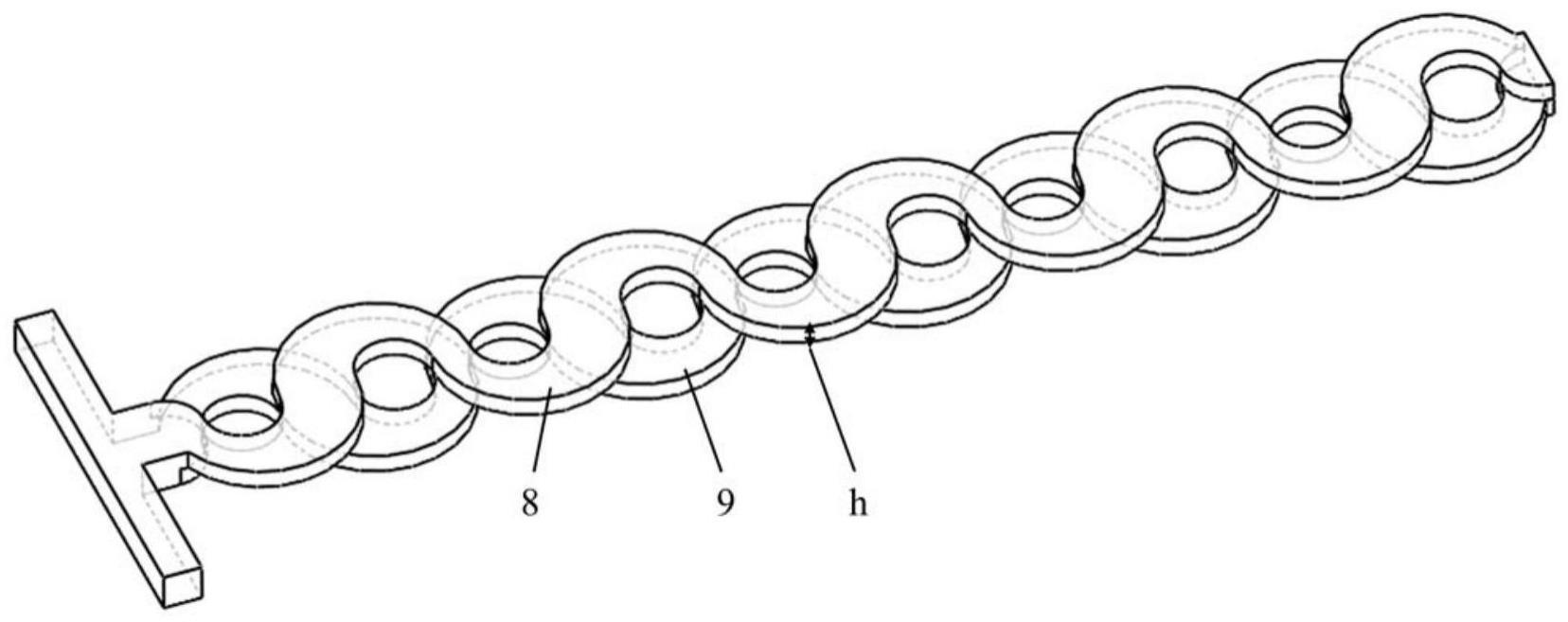 一种三维蛇形分裂重组微反应通道的制作方法