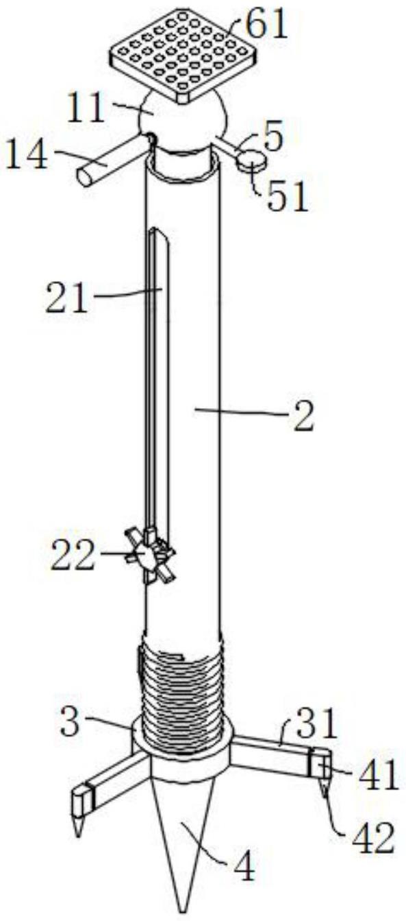 一种可调节的建筑勘测辅助支架的制作方法