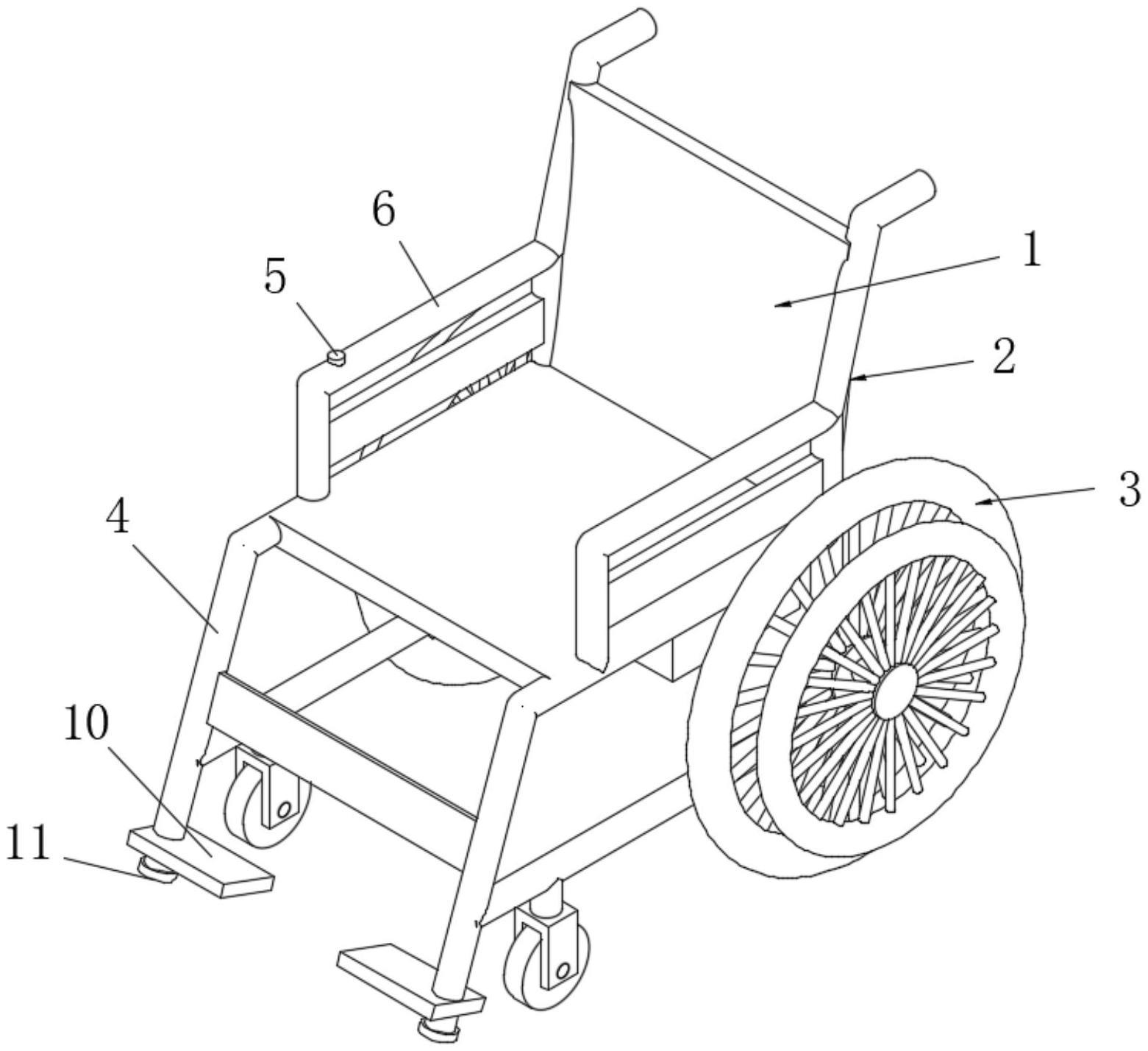 一种便于使用者刹车的轮椅的制作方法