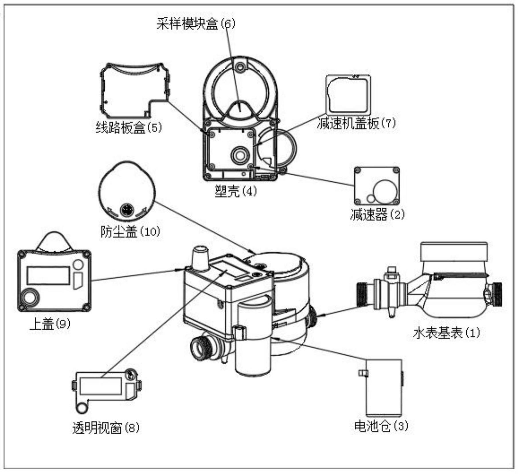 一种IP68防水NB-IoT智能水表的制作方法