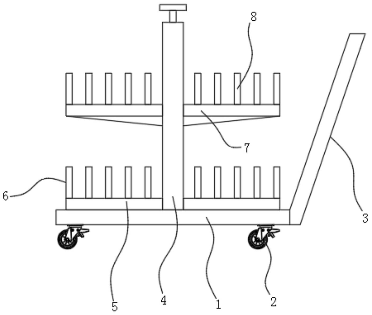 一种锅炉集箱管道集合管的调节支架装置的制作方法