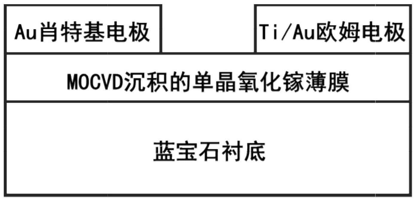 一种用于日盲紫外探测的Ga2O3肖特基雪崩光电二极管及其制备方法