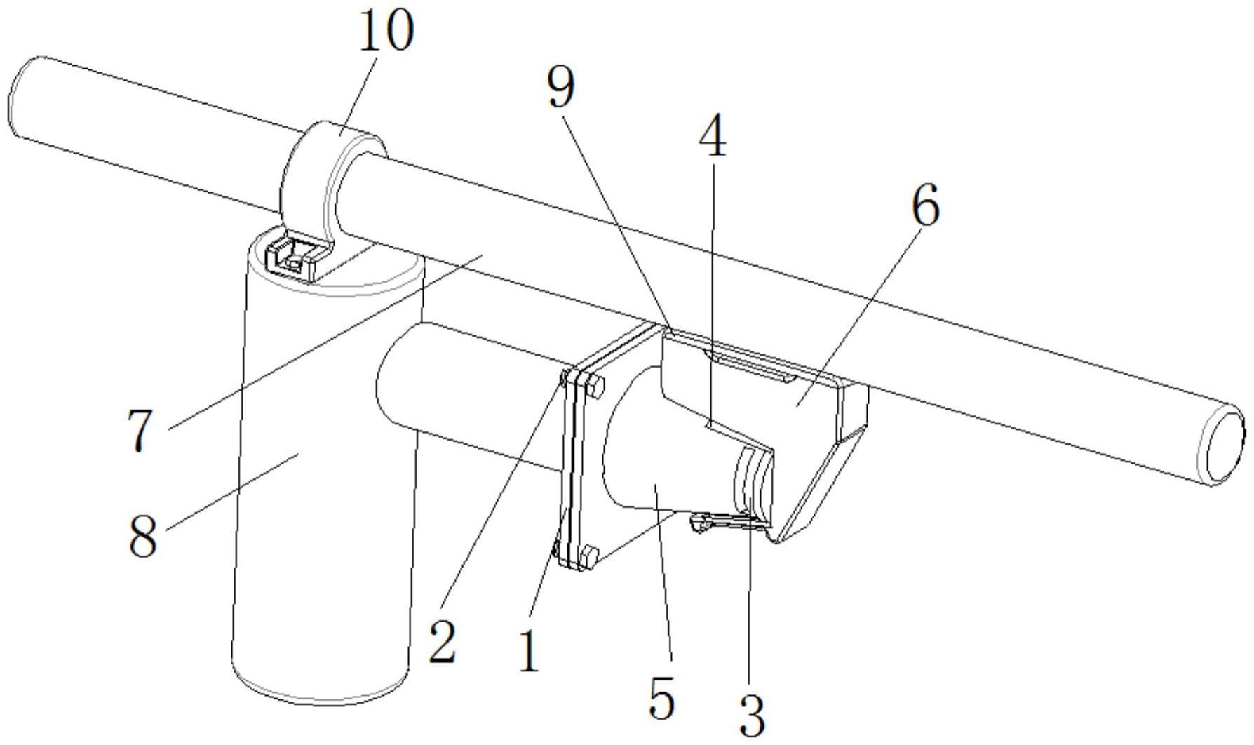 一种液压油管线的横向弹性支架装置的制作方法