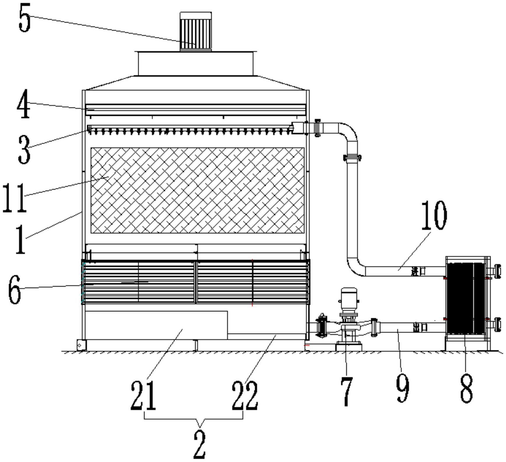 高效闭式冷却塔结构的制作方法