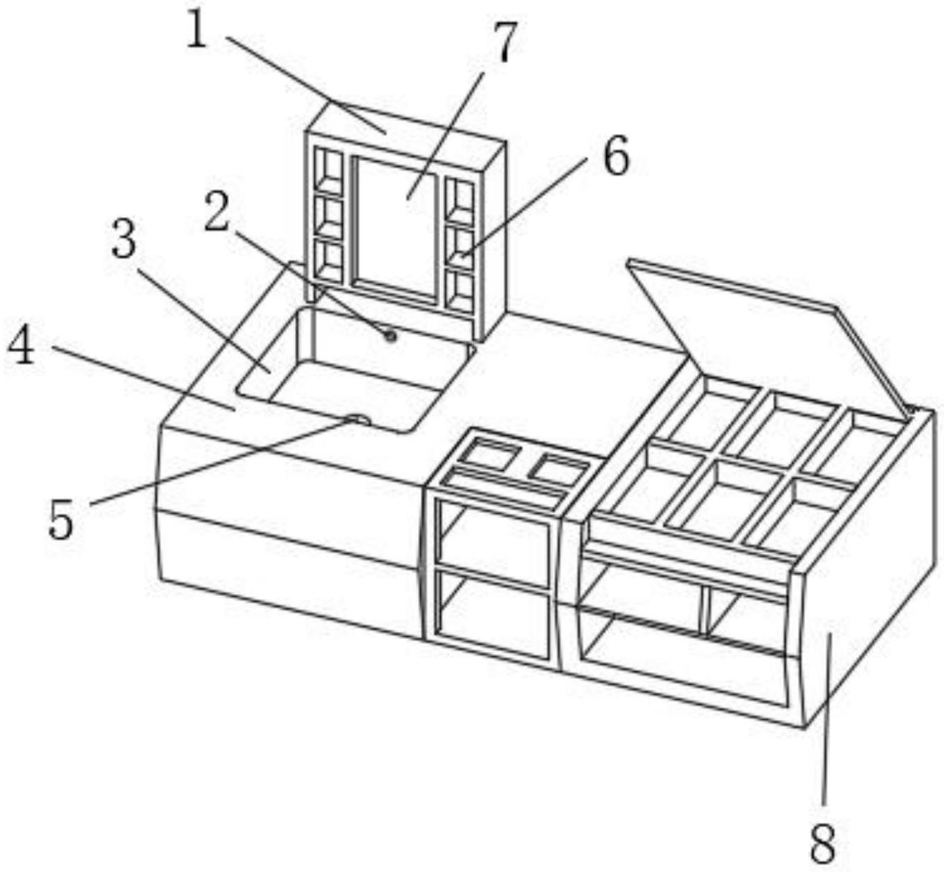 一种镜柜一体化浴室柜的制作方法