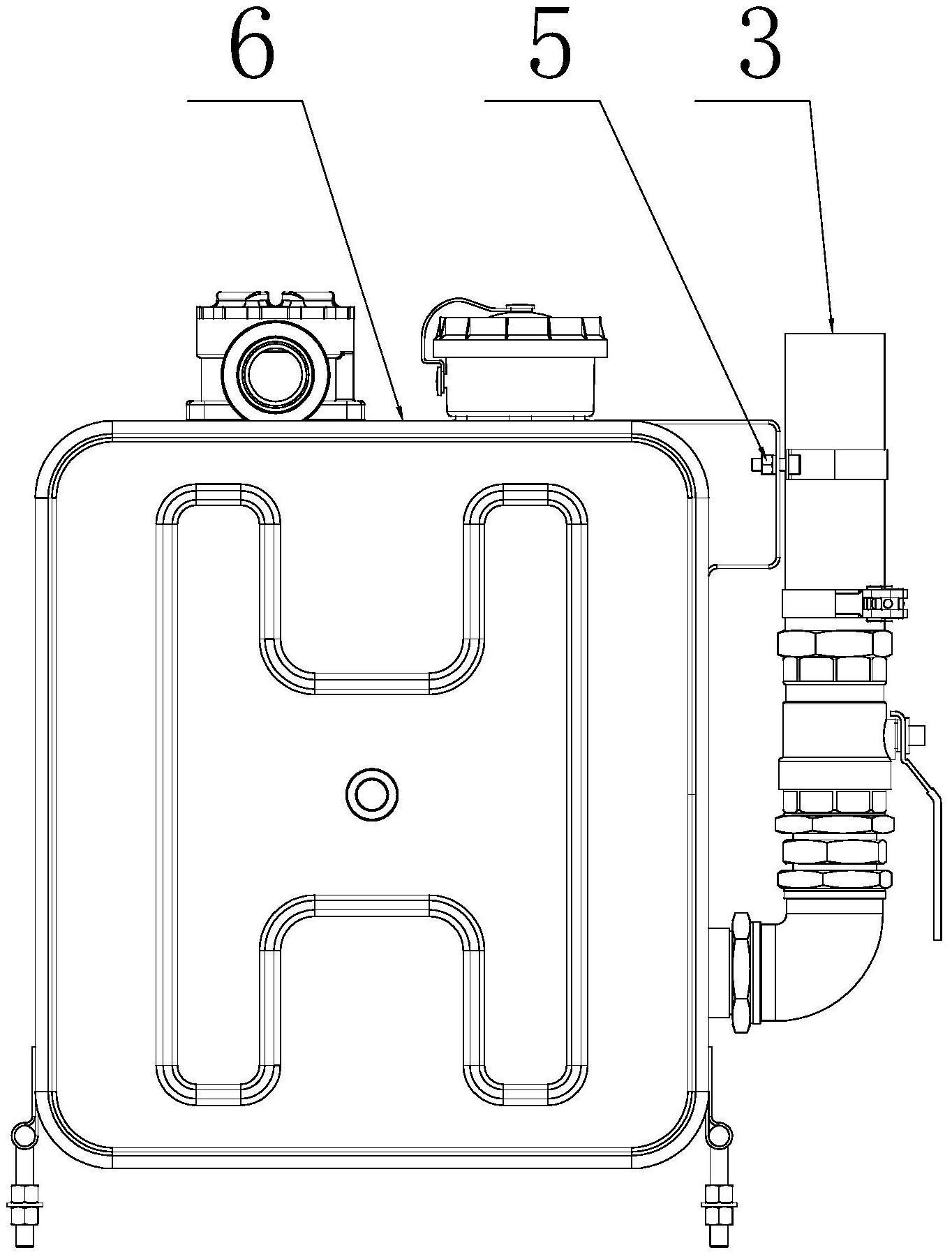 自卸车液压油箱吸油口软管固定装置的制作方法