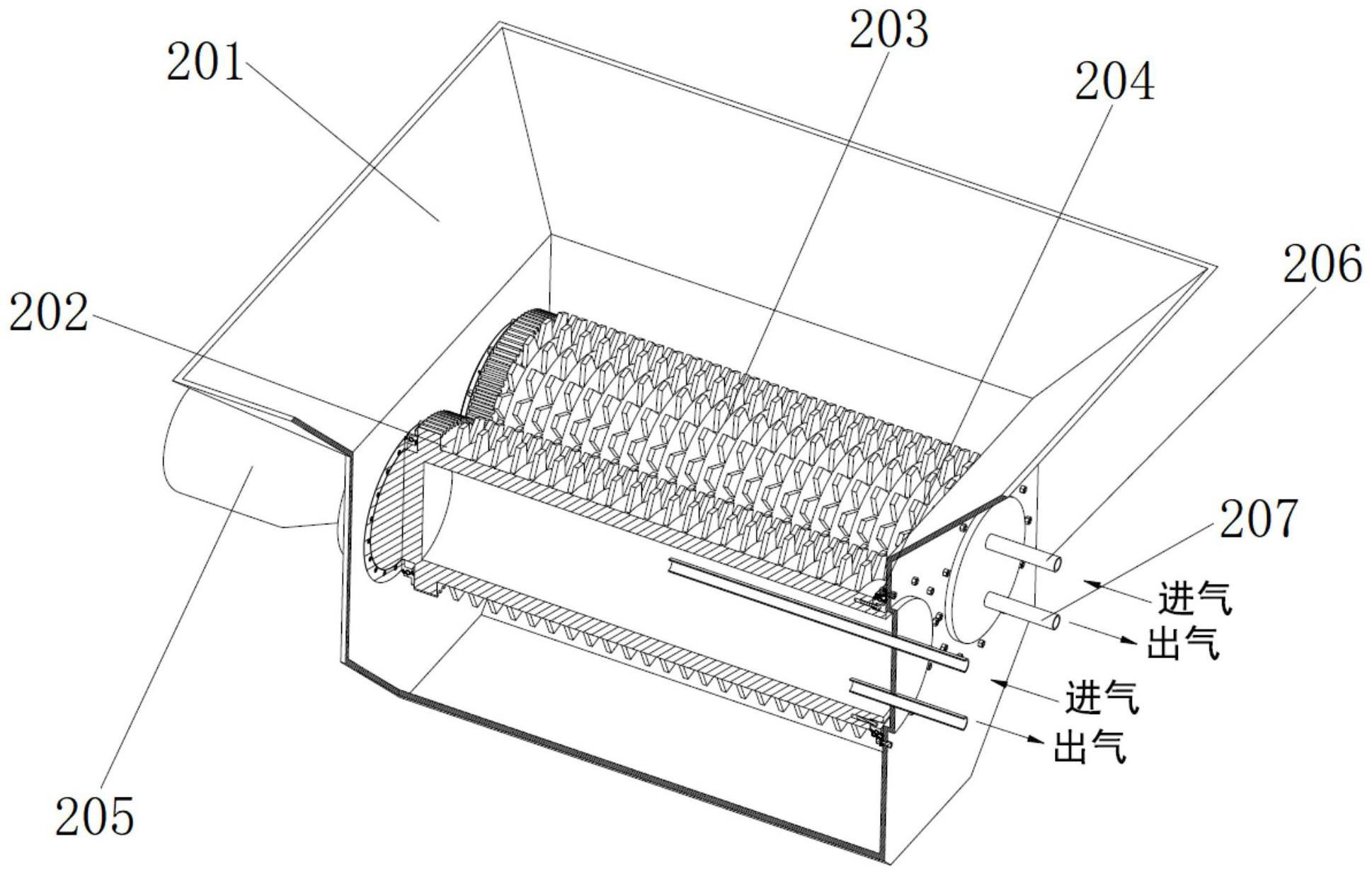 一种垃圾进料破碎及预热装置与方法与流程