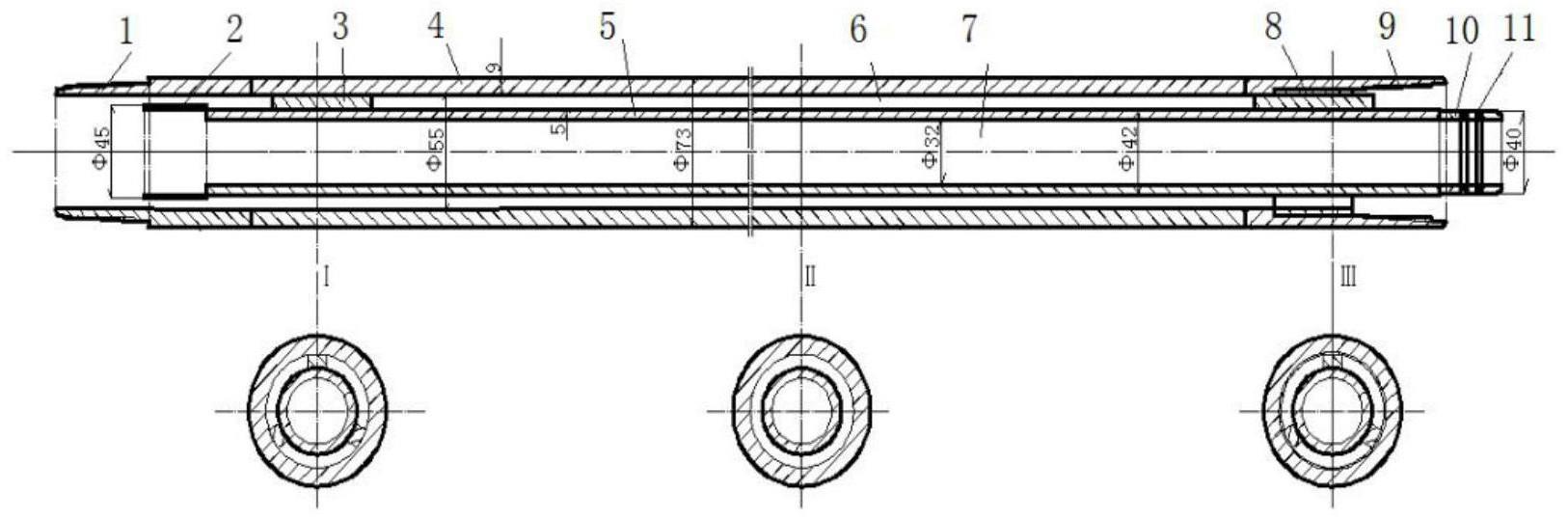 一种适用于管道穿越反循环钻进的喷浆护壁同心双筒钻杆的制作方法