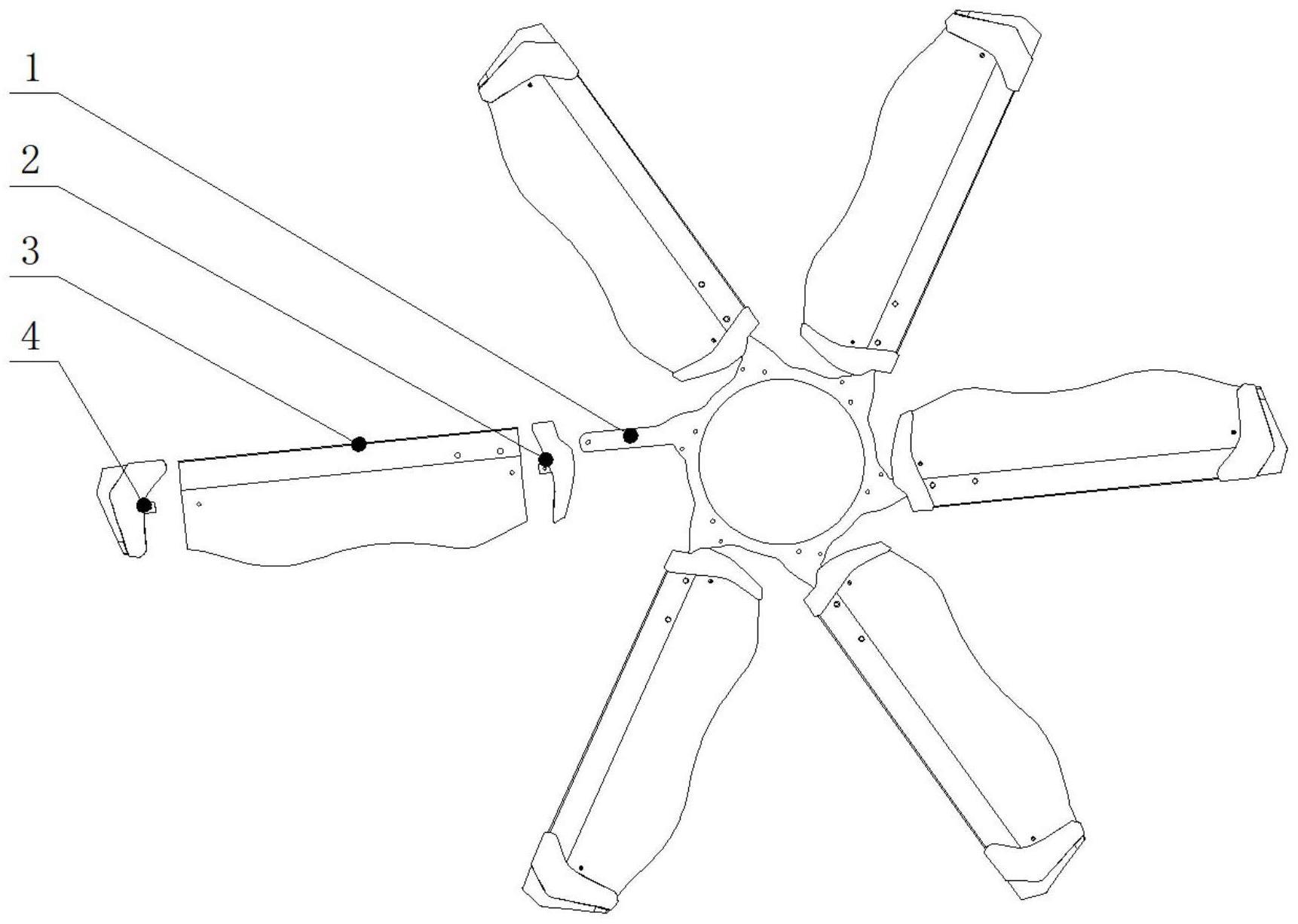 工业吊扇扇叶固定连接装置的制作方法