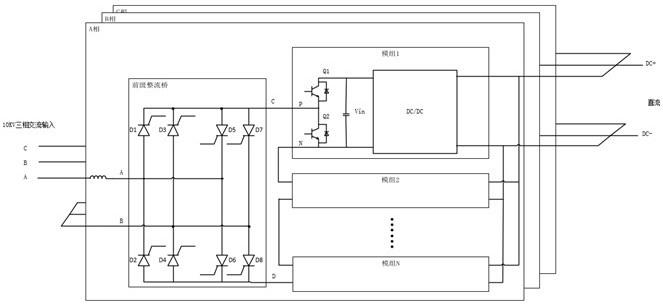 一种降低级联H桥导通损耗的装置和方法与流程