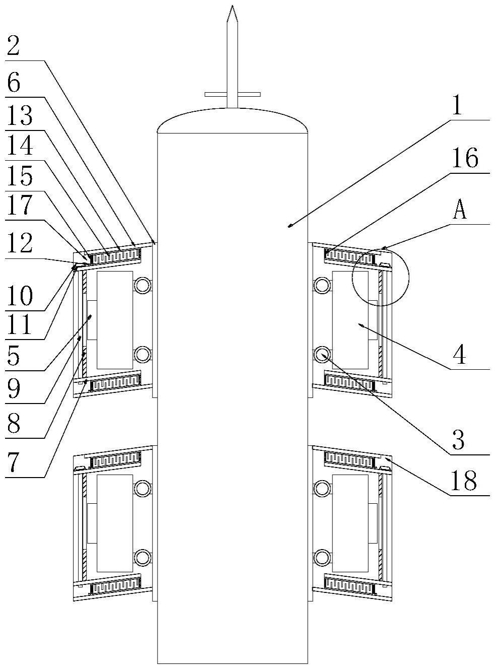 一种碳化塔自动温控专用装置的安装结构的制作方法