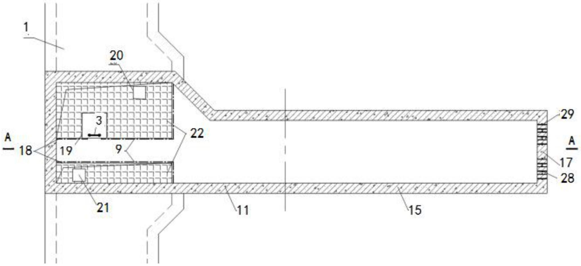 一种直通地下室的可避让障碍物式过路支廊结构的制作方法