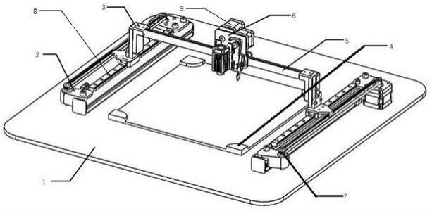 写字雕刻机器人用辅助滑动安装支架的制作方法