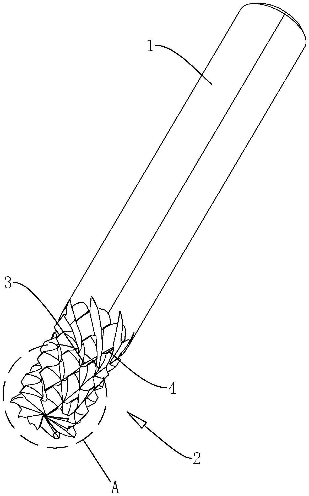 一种用于碳纤维复合板的菠萝纹太阳齿玉米铣刀的制作方法