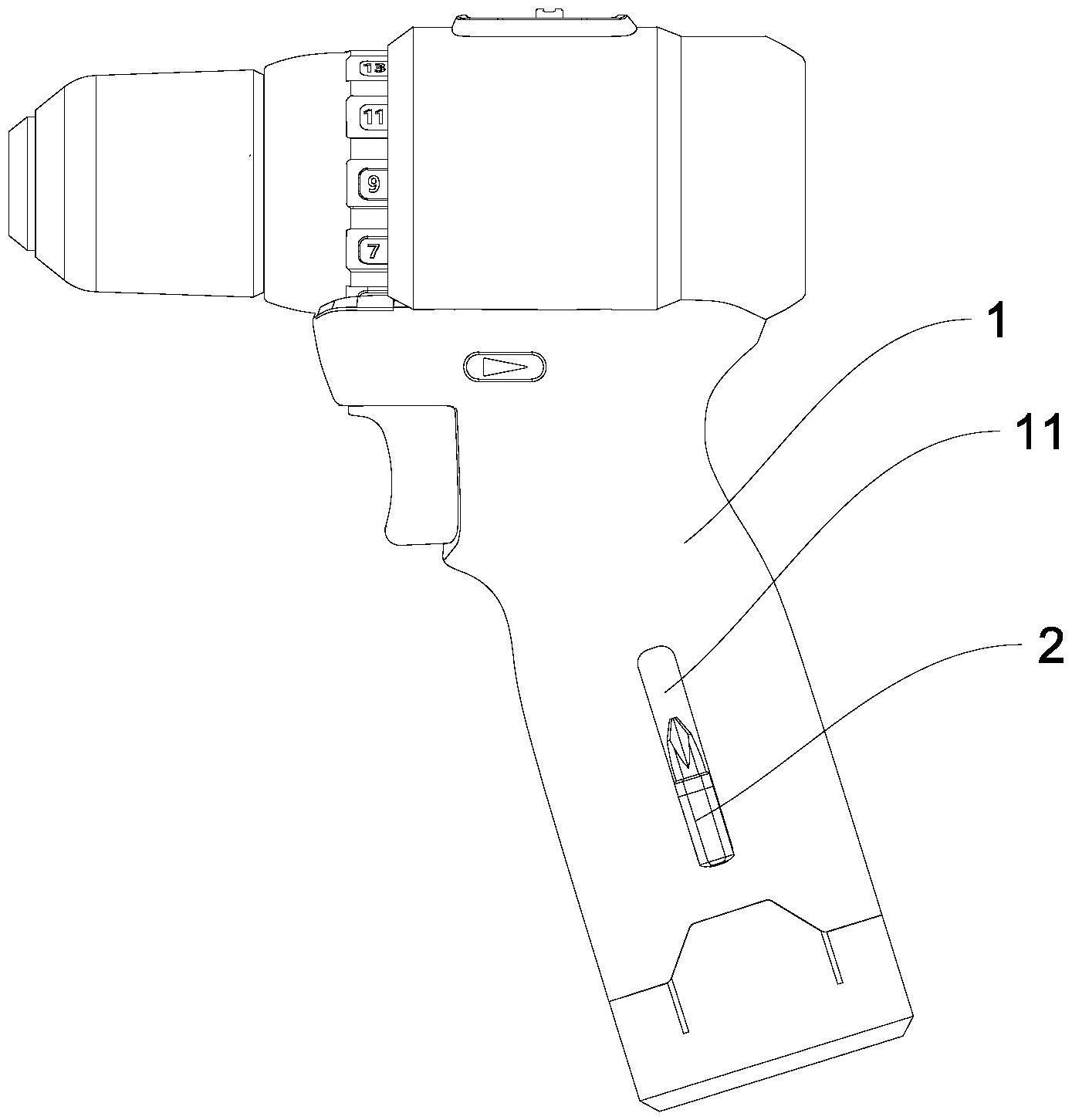 一种锂电工具手柄内置批头结构的制作方法