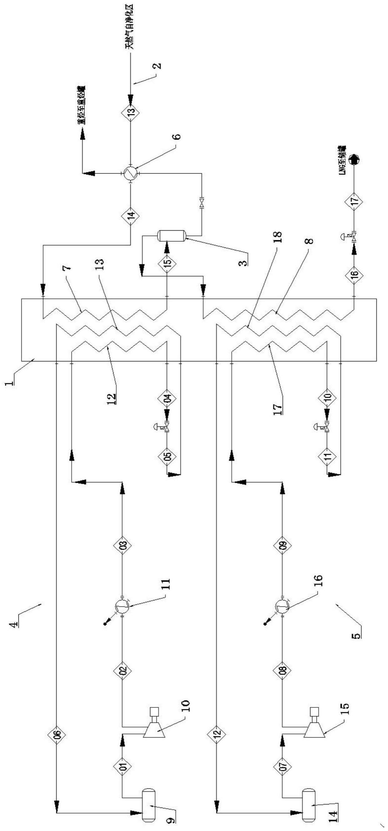 一种螺杆压缩机并联制冷的LNG液化系统及方法与流程