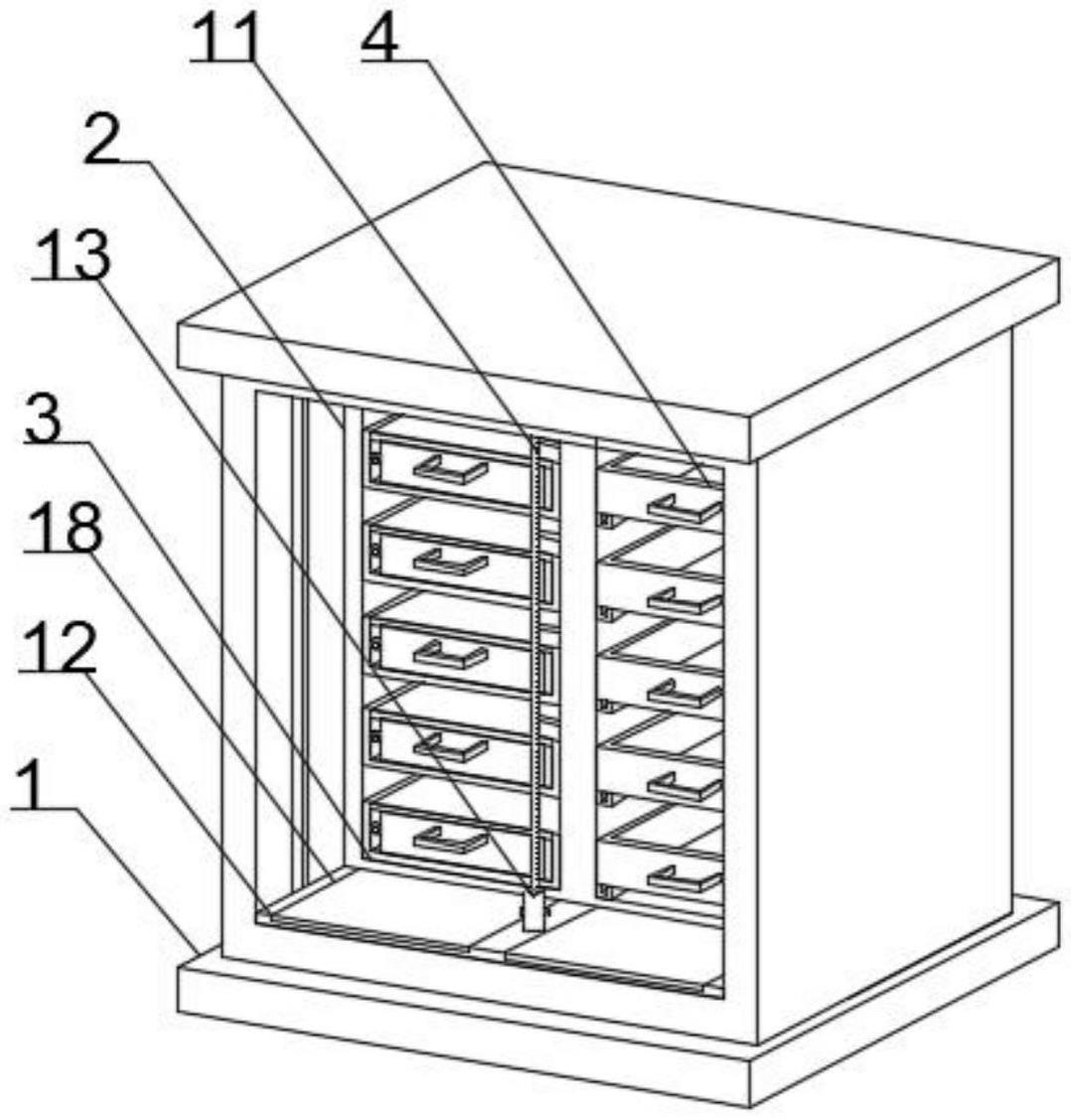 一种铝合金病理蜡块玻片混合存储柜的制作方法