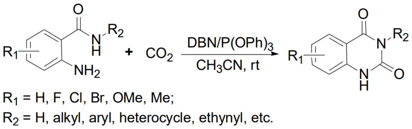 在温和条件下转化二氧化碳制备喹唑啉-2,4(1H,3H)-二酮化合物的方法
