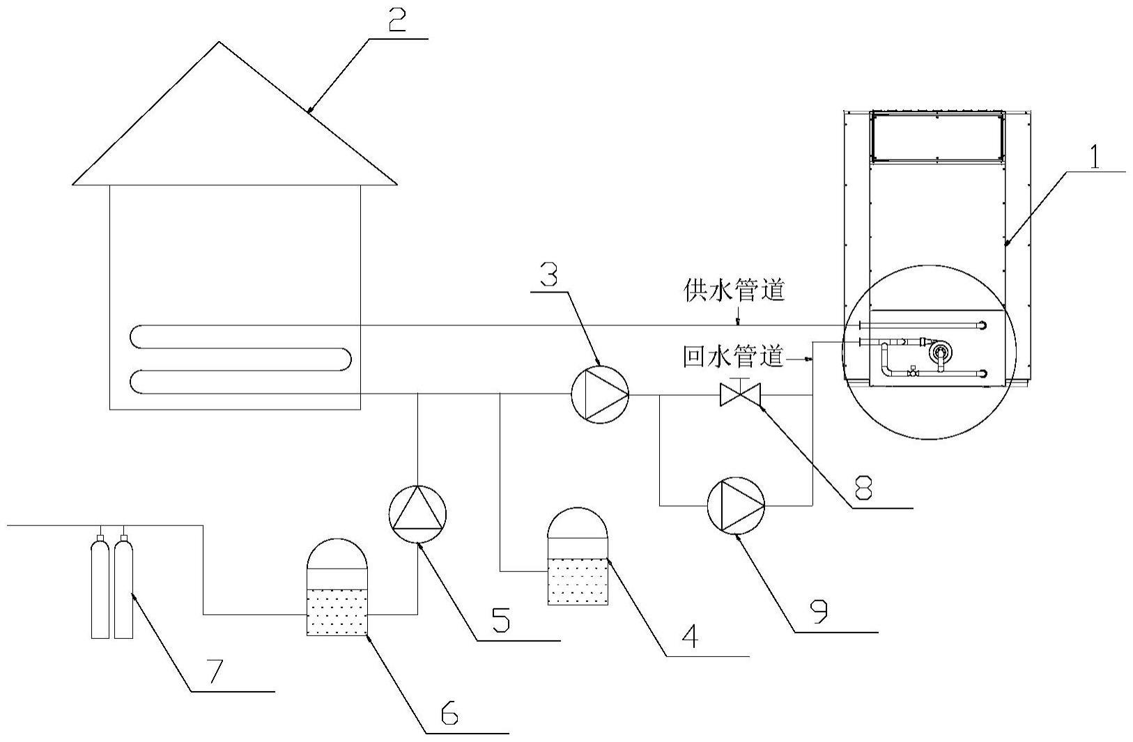 一种配置水动风机的固体蓄热设备供热系统的制作方法