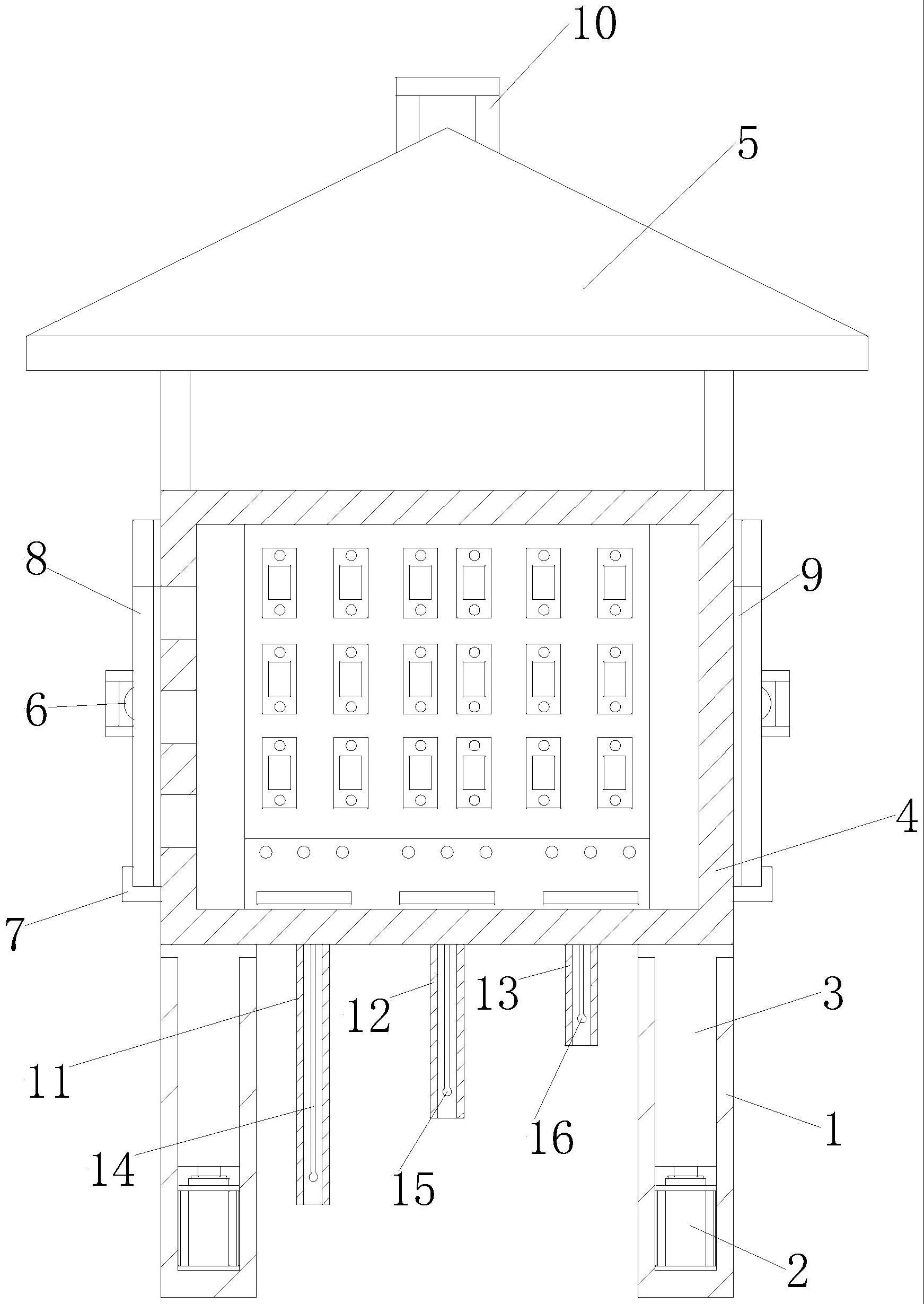 一种具有防水功能的室外变电站控制室的制作方法