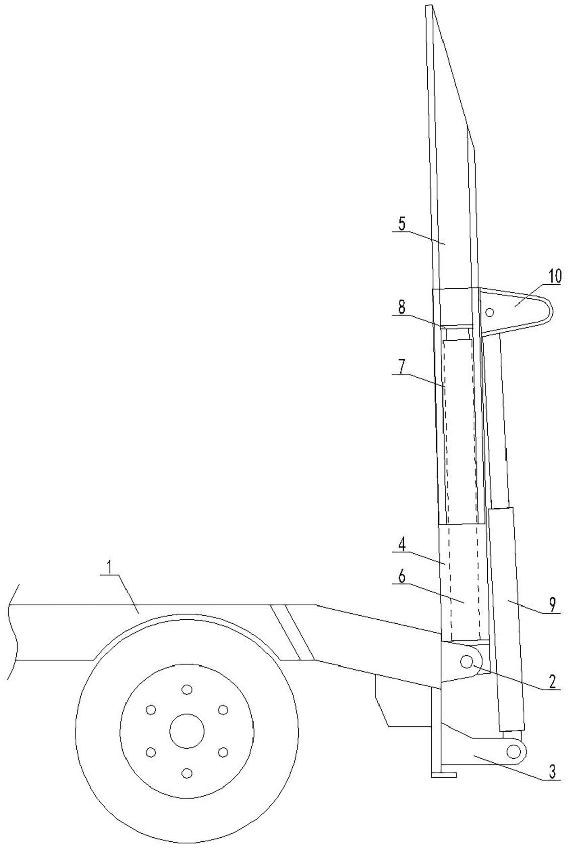 一种长度可调节的低平板半挂车爬梯的制作方法