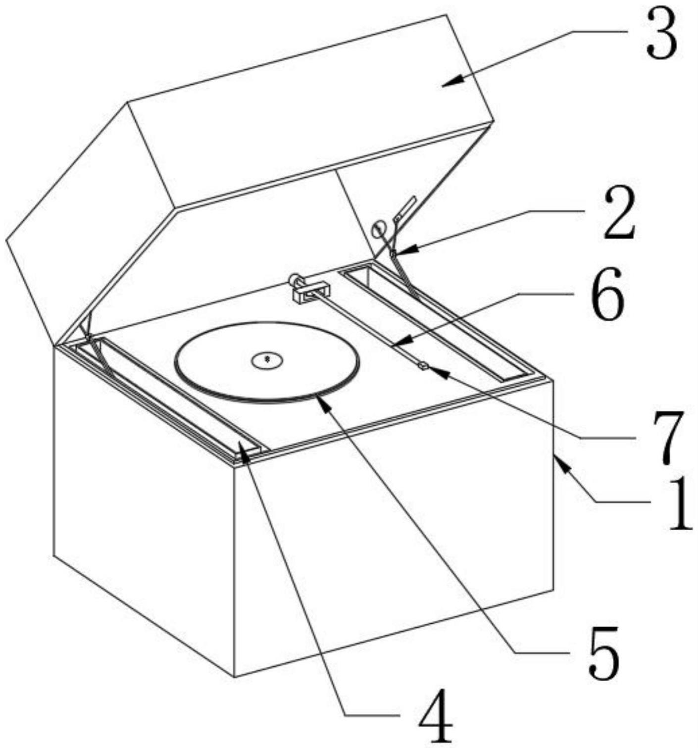 一种肘杆式黑胶唱机折叠机构的制作方法