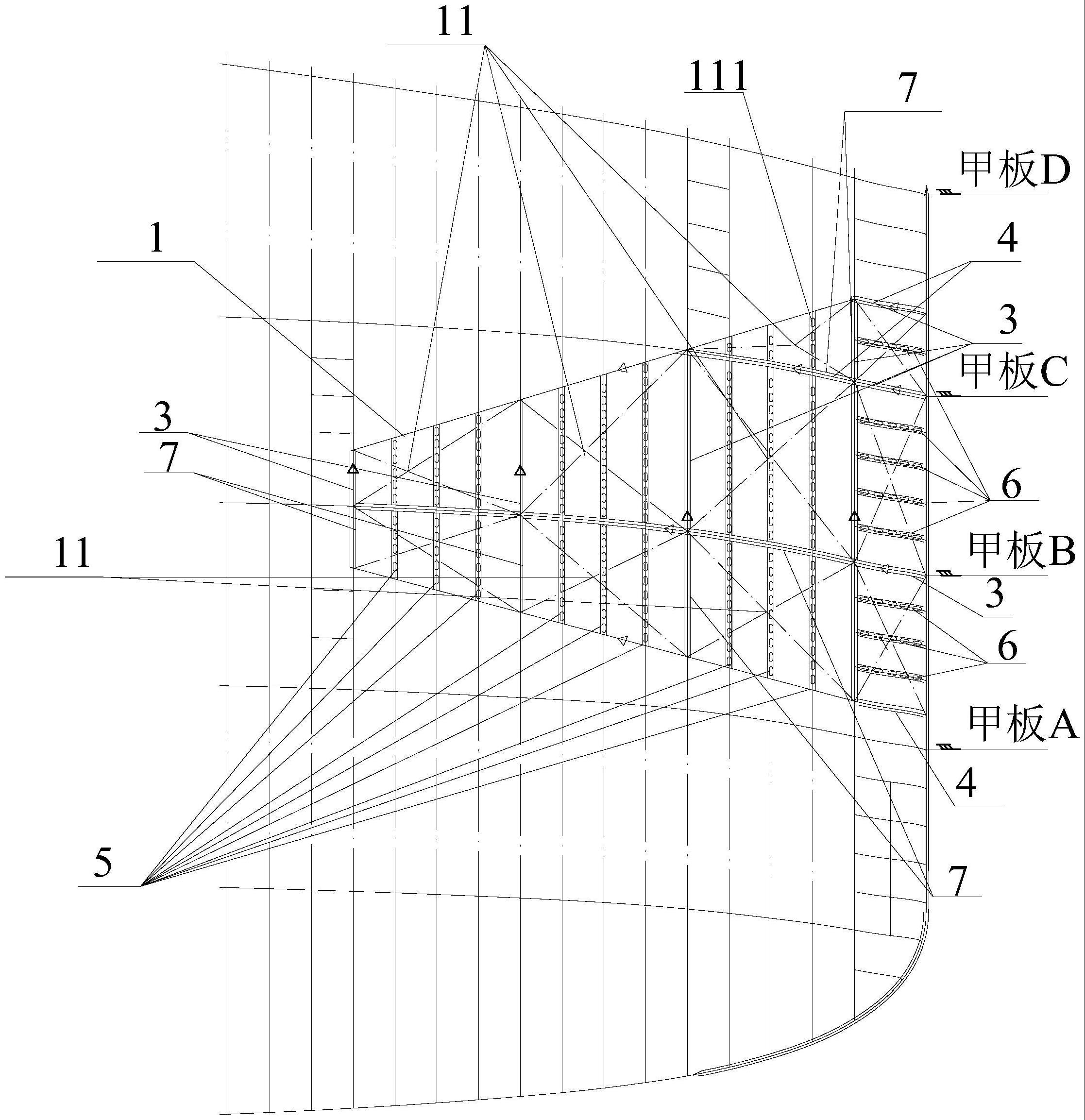 一种大型汽车滚装船艏部狭小区域结构的制作方法