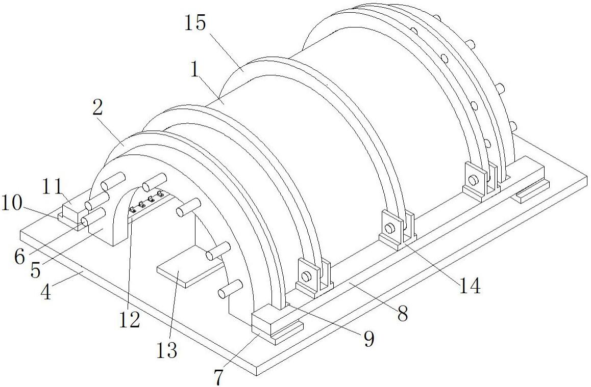 半圆环修边焊接固定装置的制作方法
