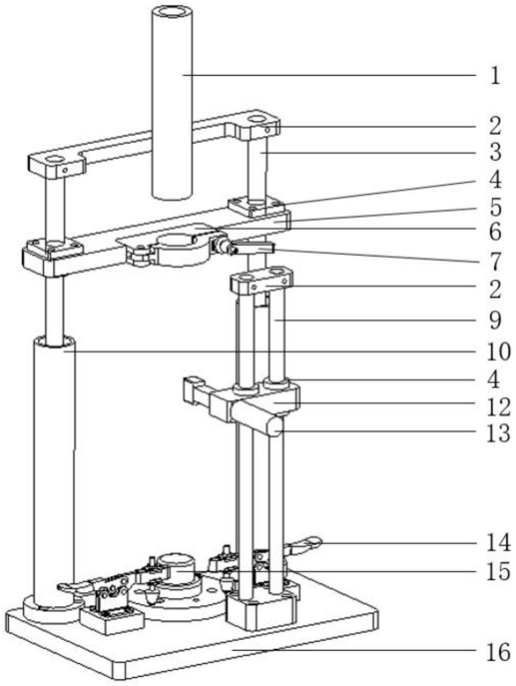 一种汽车转向管柱的上柱管和下柱管装配夹具的制作方法