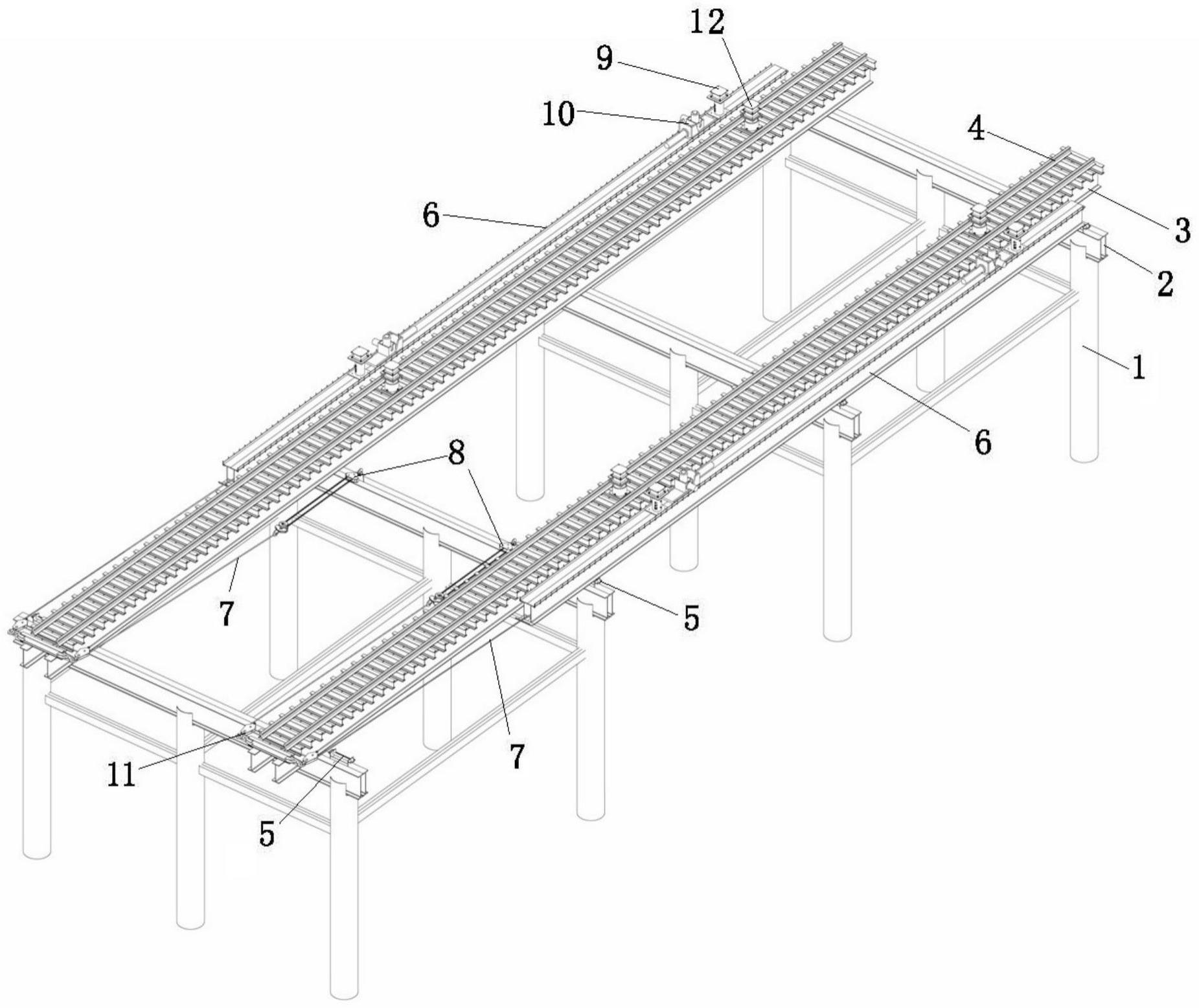 一种适用于轨道支架运梁安装的落梁装置的制作方法