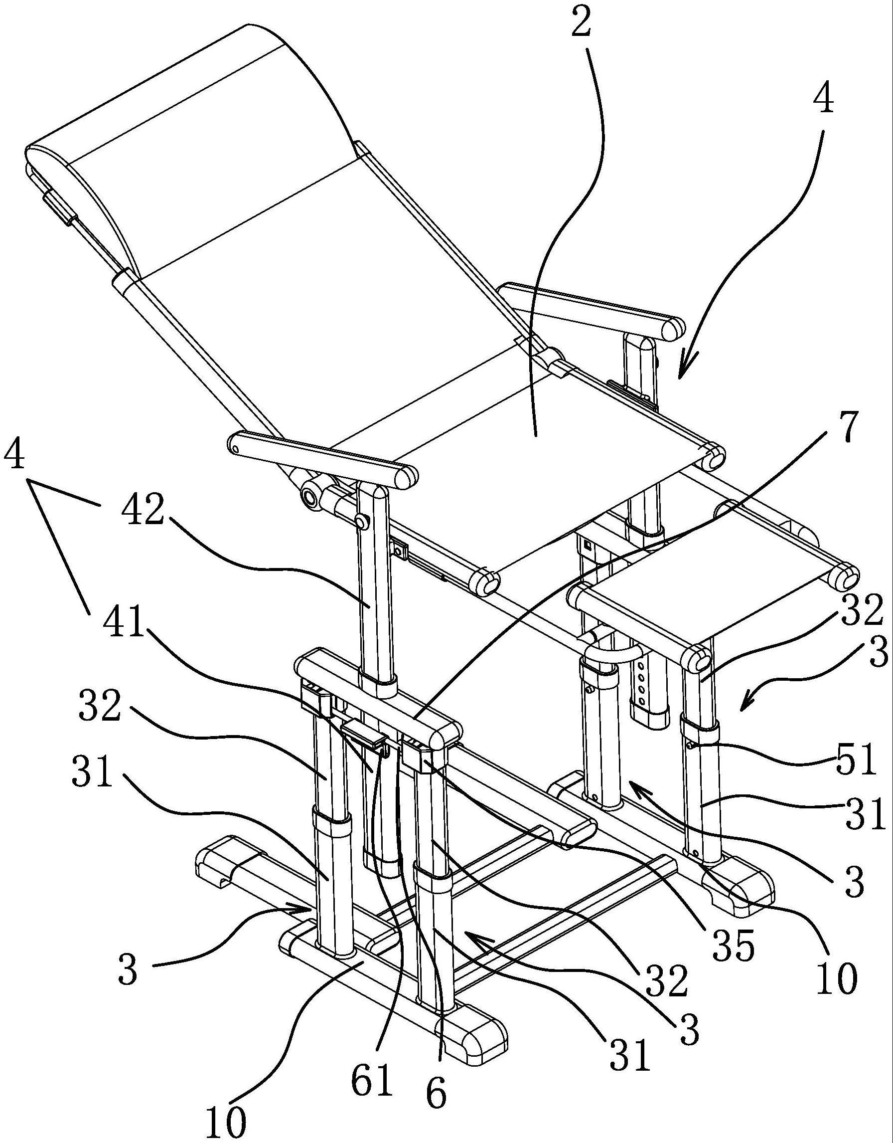一种桌椅脚的升降结构、桌子以及椅子的制作方法