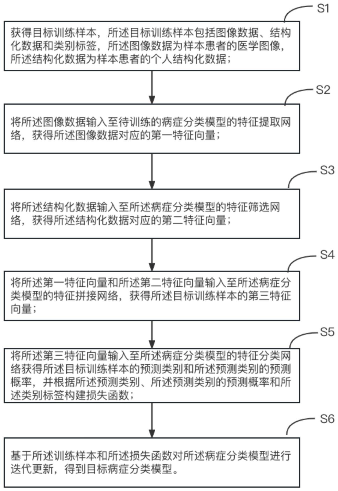 病症分类模型的训练方法、装置、终端及可读存储介质