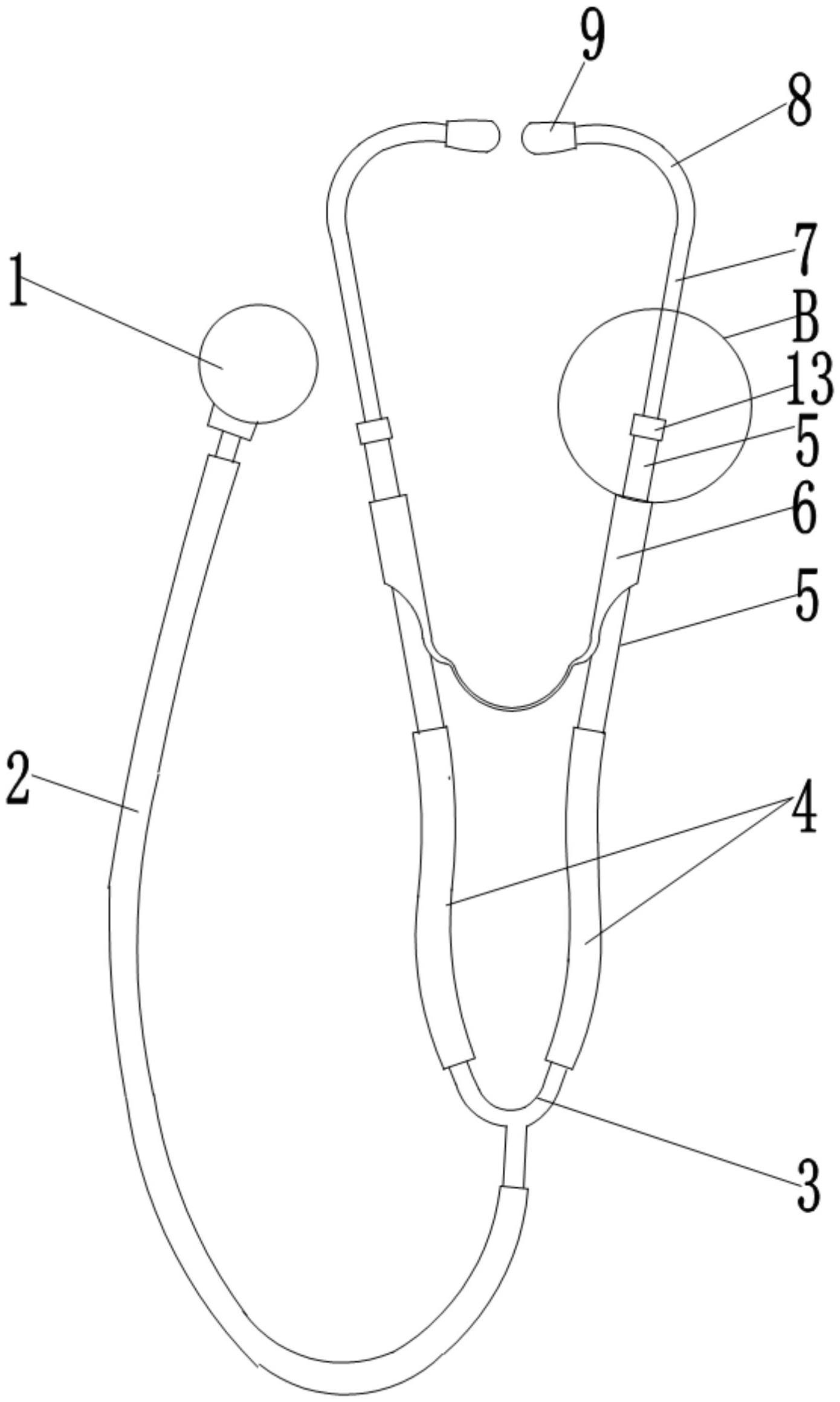 一种可调节长度的听诊器的制作方法