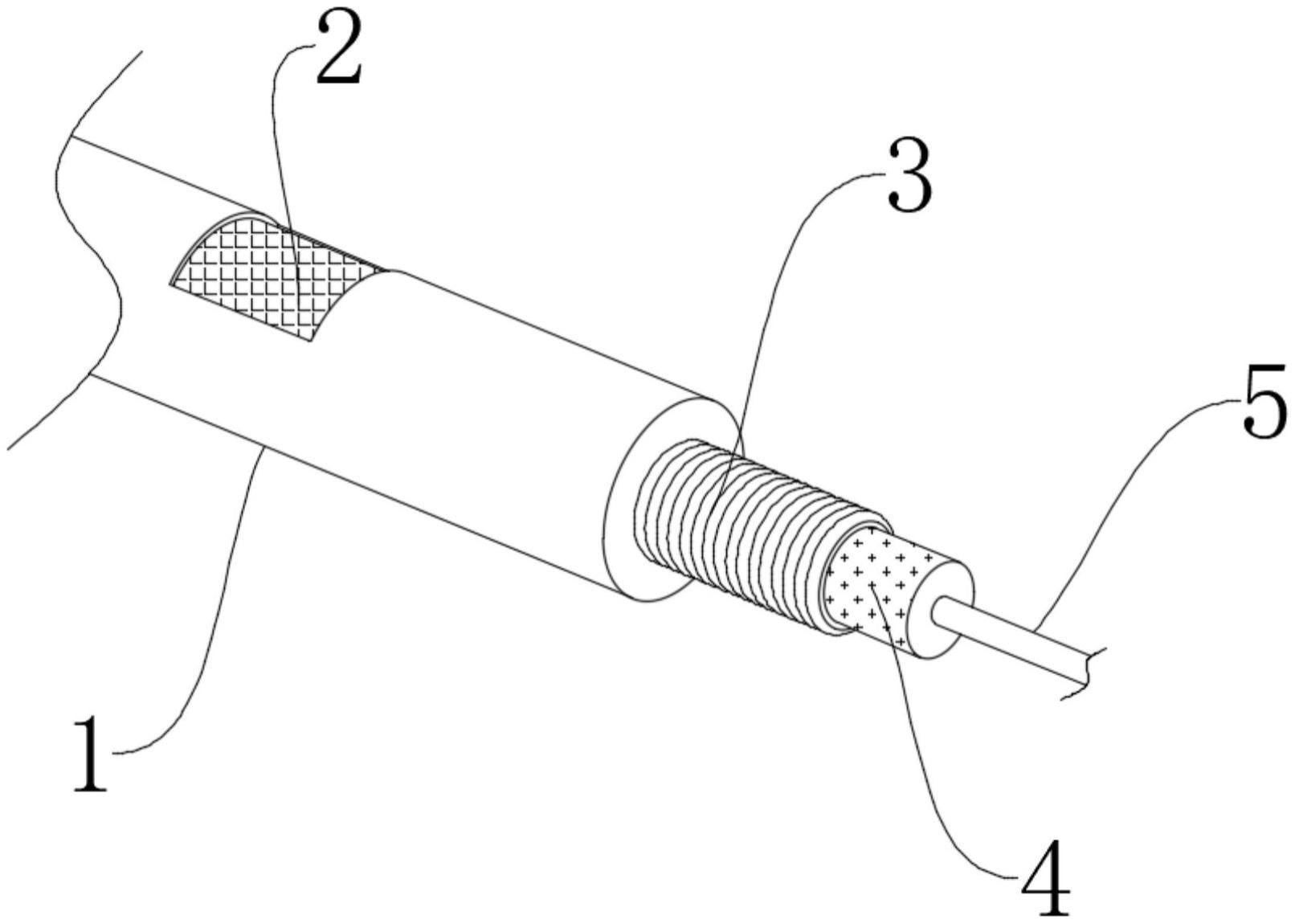 一种抗电磁干扰高温同轴射频电缆的制作方法