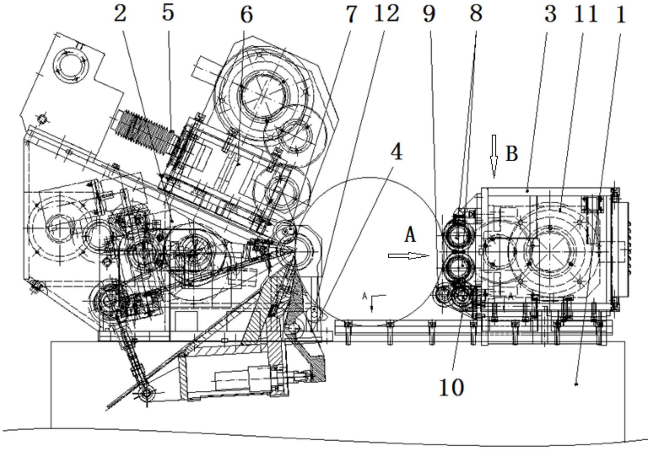 无卡轴旋切机原木支撑滚动装置的制作方法