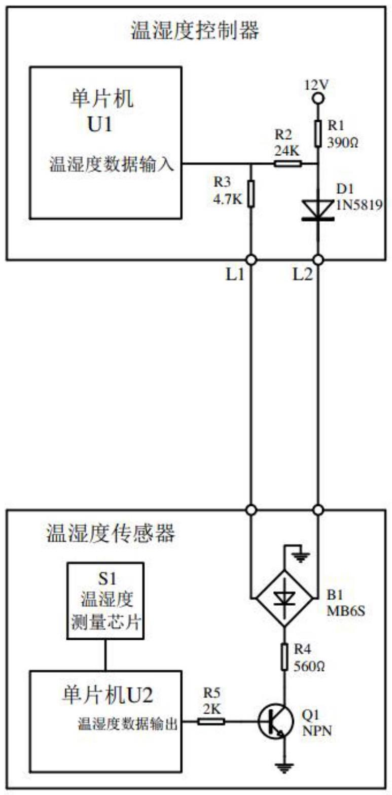 一种具有无极性的两线制通讯接口的温湿度控制器的制作方法