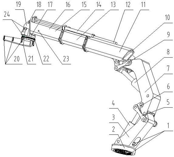 吊具可偏载和水平旋转的折臂吊的制作方法
