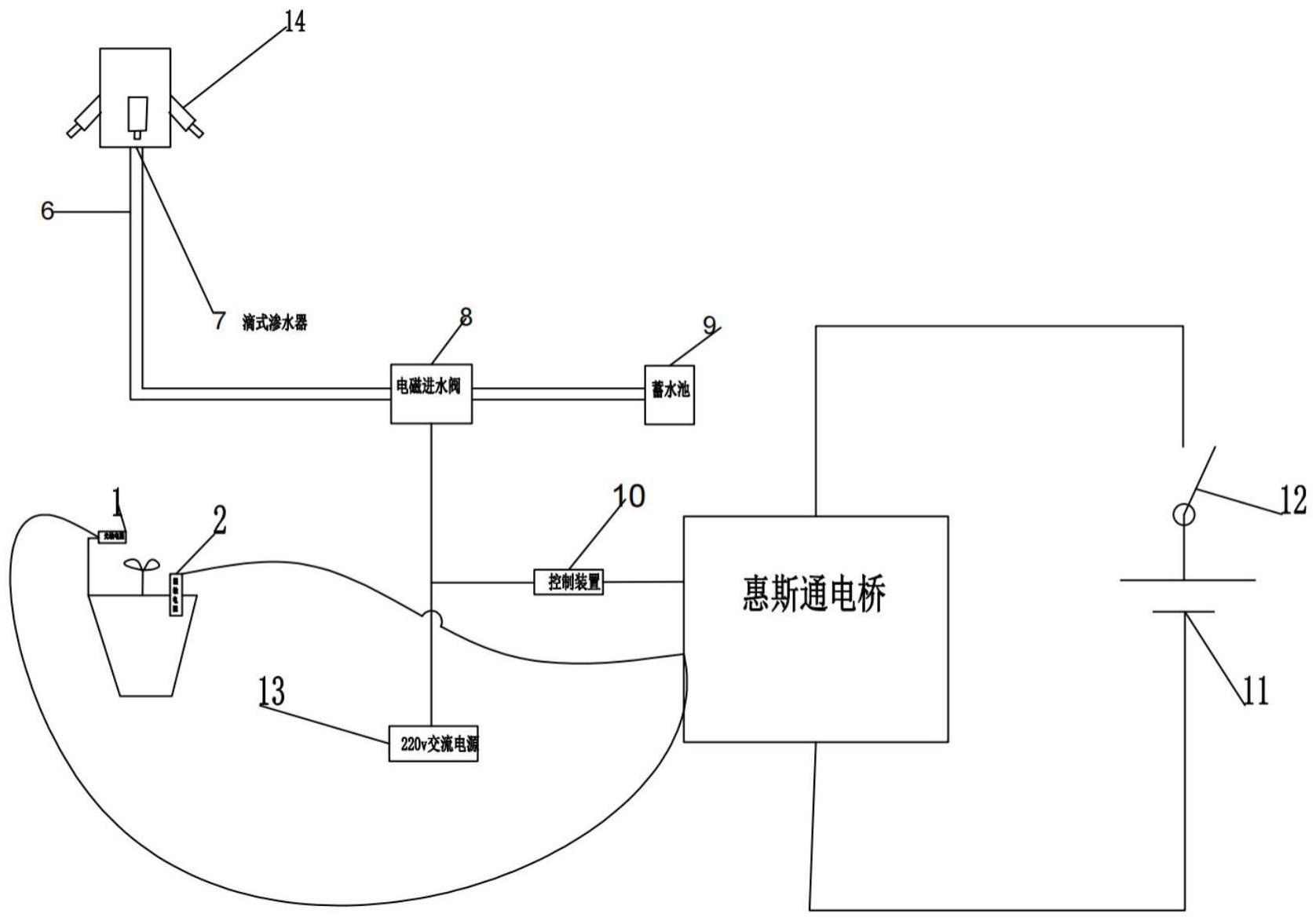 一种基于惠斯通电桥的滴灌系统