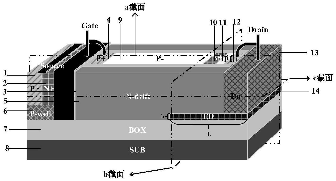 一种具有L型漏极的鳍式LDMOS器件