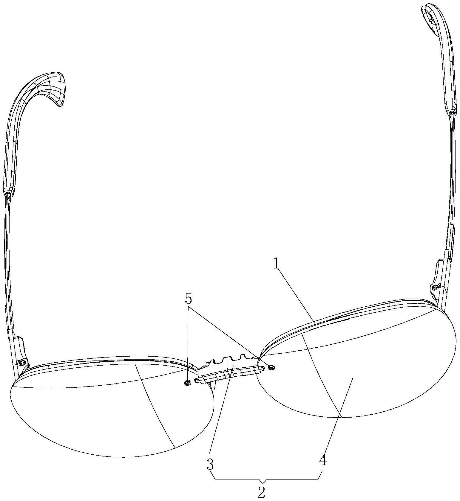 一种眼镜主镜框与副镜框的连接结构的制作方法