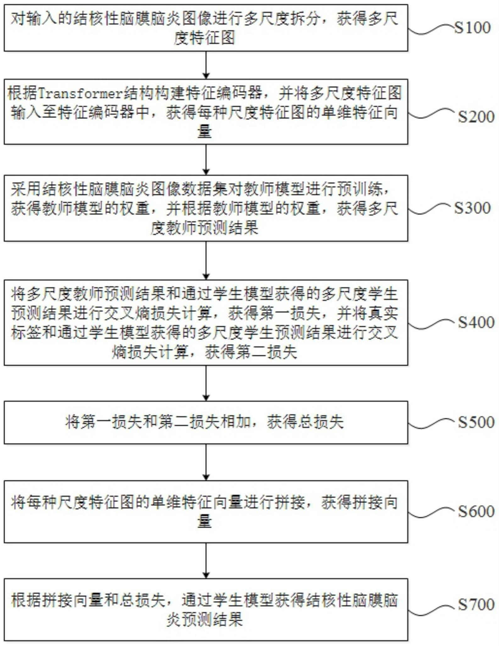 基于多尺度知识蒸馏的结核性脑膜脑炎预测方法及系统与流程