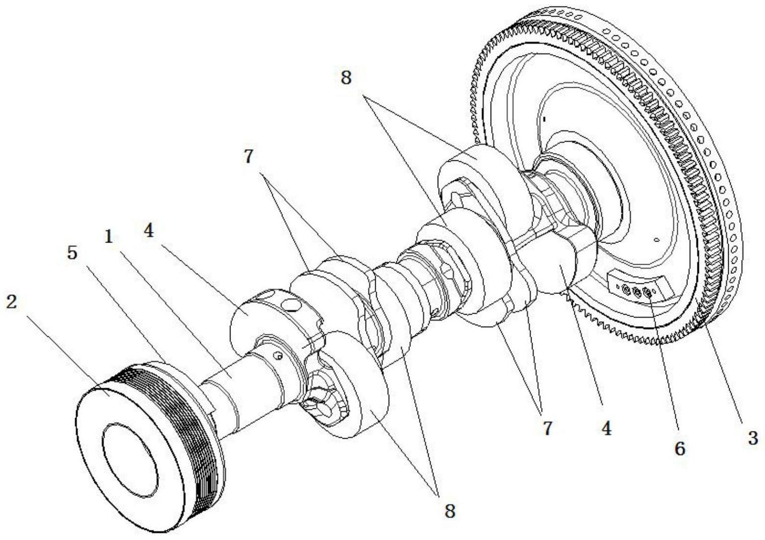 一种V型发动机曲轴系结构及全平衡工艺的制作方法